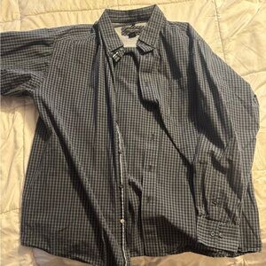 Ariat Men's Blue Checkered Casual Button Down Shirt